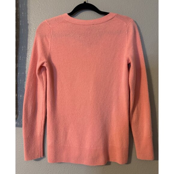 Talbots Cashmere Sweater S Small Coral Pink Orange Long Sleeve Spring - Picture 9 of 9